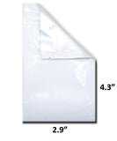 Mylar Bag Vista White/Clear - 1 Gram - 4.3 x 2.9" (100, 500 or 1,000 Count)