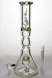 14.5" genie color dot curved tube beaker water bong