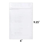 Mylar Bag Vista White/Clear - 1 Oz - 28 Grams 6 x 9.25" (1,000 Count)