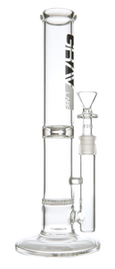 Grav Labs 12" Straight Water PIpe w/Disc Perc - Clear