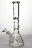 14.5" genie color dot curved tube beaker water bong