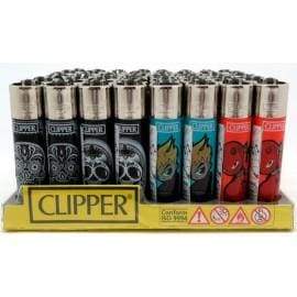 Clipper Lighter Skulls Display (48 Count)