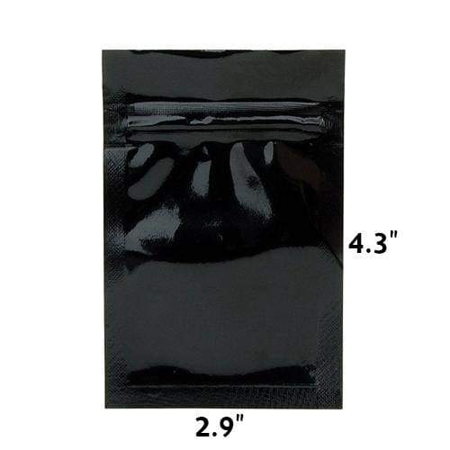 Mylar Bag Vista Black/Clear - 1 Gram - 4.3 x 2.9